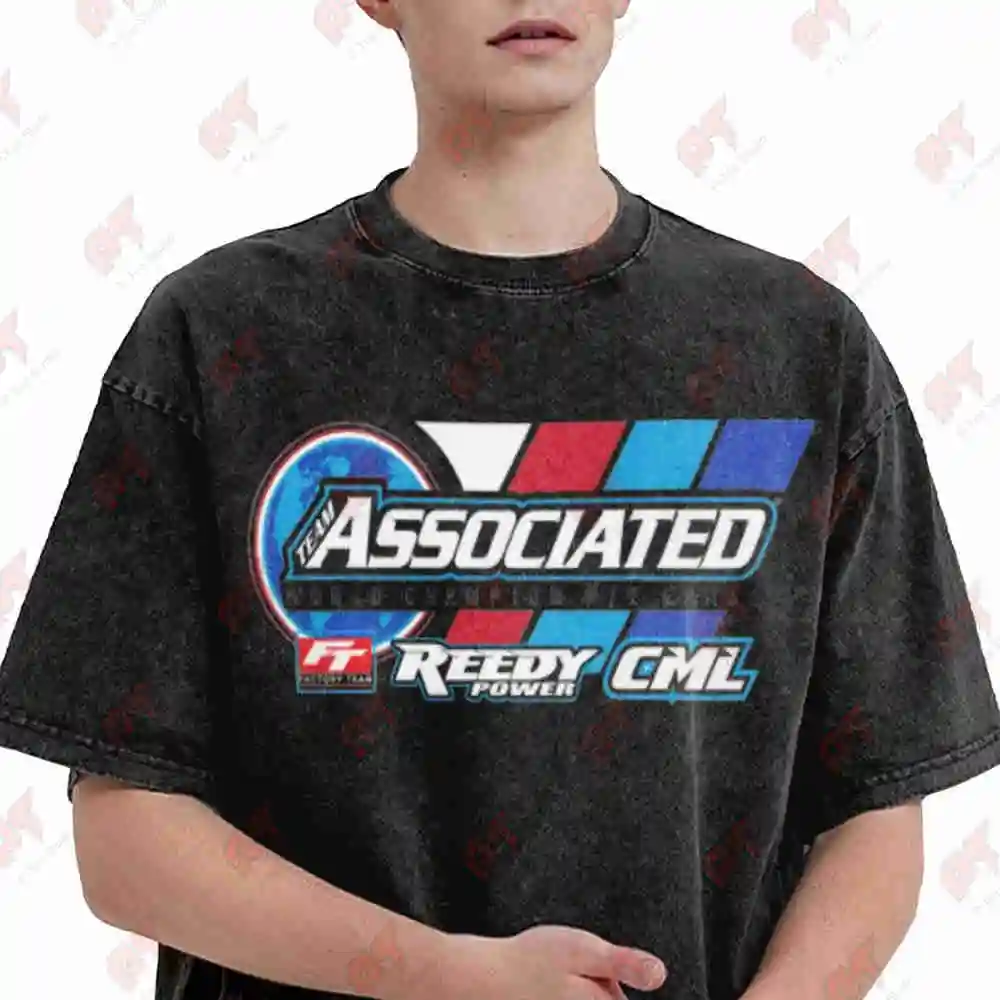 Team Associated Reedy FT CML RC Racing Vintage Washed Tee Pure Cotton T-Shirt