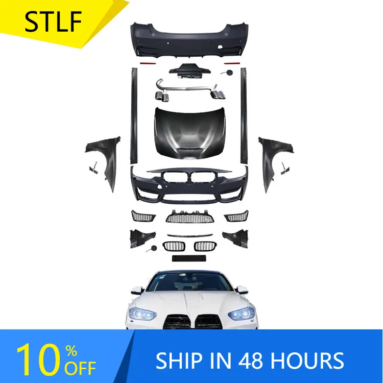 

STLFNew Original Quality MT M3 Bodykit Side Skirts Rear Diffusers Fender Front Grille Bumper Hood for F30 F35 2013-2018 Plug Pla