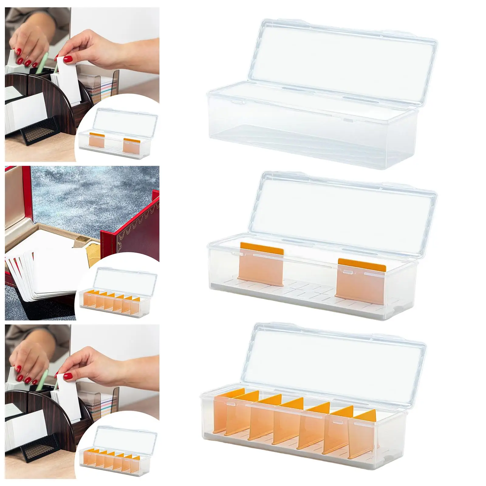 Trading Card Storage Box Storage Case Transparent Portable Container Organizer