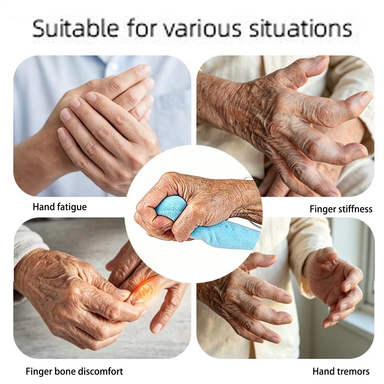 2 pieces Hand Exercise Elastic Grip Holder, Carrot Finger Gripper, Training Elderly to Assist Finger Opening, Hand Exercise
