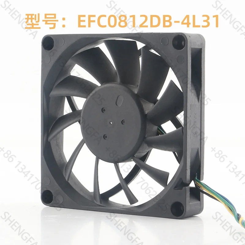 New Delta 5V 24V 48V 8015 80X80X15MM 8CM 4-wire PWM Ultra-thin CPU Large air volume mute EFC0812DB cooling fan DC 12V 0.50A
