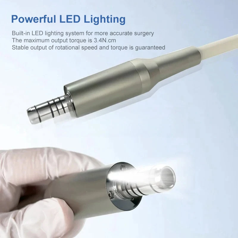 Dental Brushless Electric Micromotor with Water Tank LED Electric Micromotor 1:1 1:5 16:1 Angle Handpiece with Foot Control