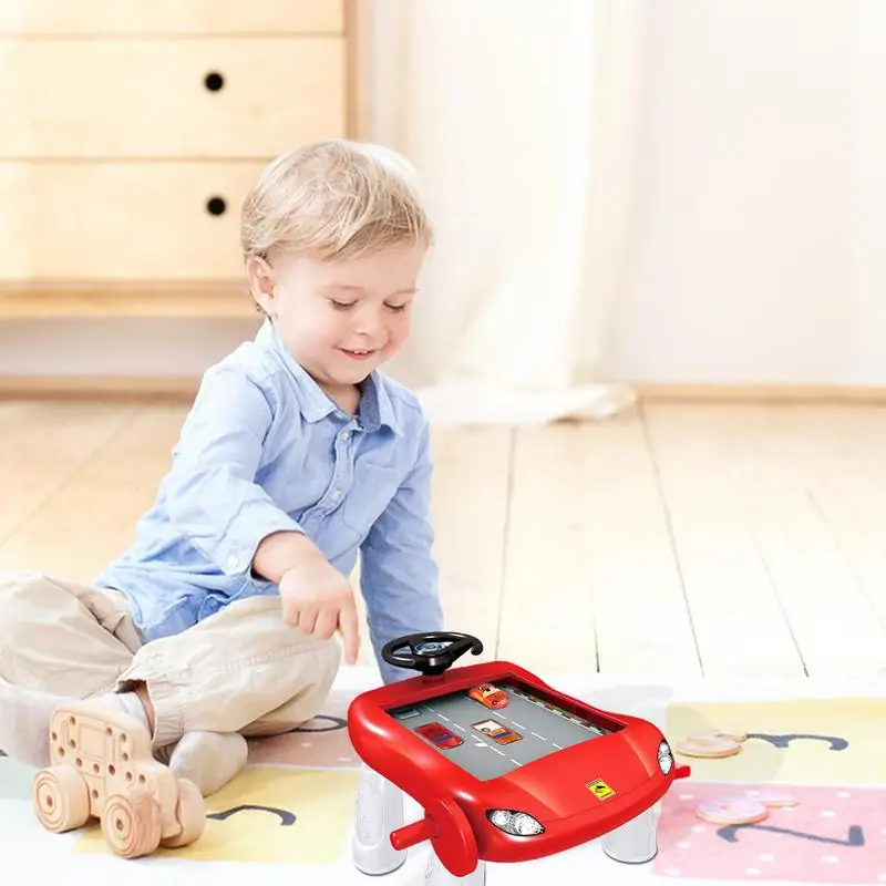 Crianças brinquedo de simulação de volante de corrida carro volante brinquedo música interativa criança brinquedos para o exercício reflexos assento do carro