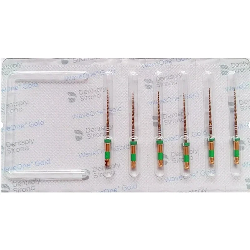 1PK Wave One Gold Files,6Pcs/Pack Assorted Sizes Primary Medium Large Small 21mm 25mm 31mm Dental Rotary Root Canal Files