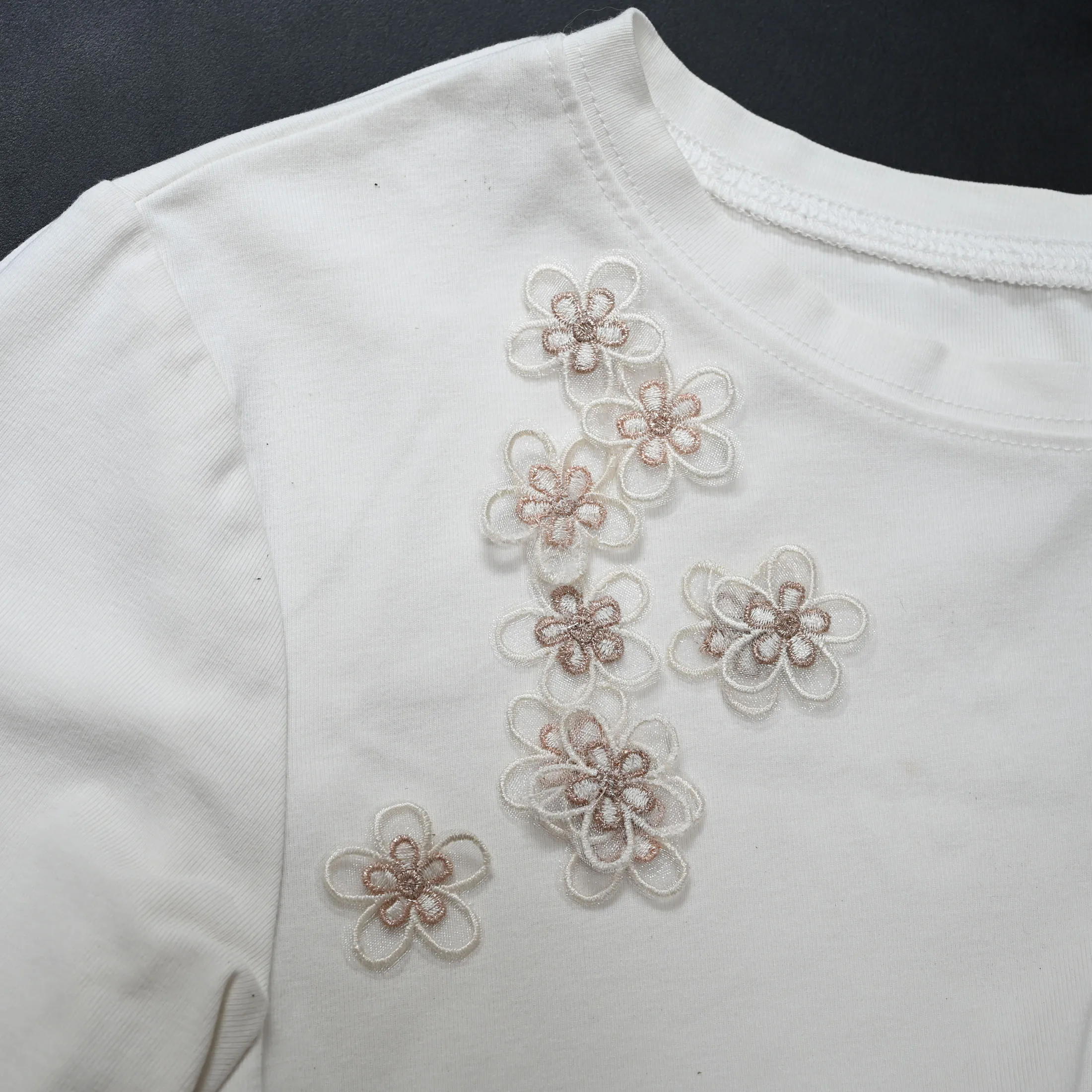 10 teil/los Fee organza blume Patches für Kleidung nähen auf parches Applique nähen auf parches Dekoration Abzeichen – Detail 7