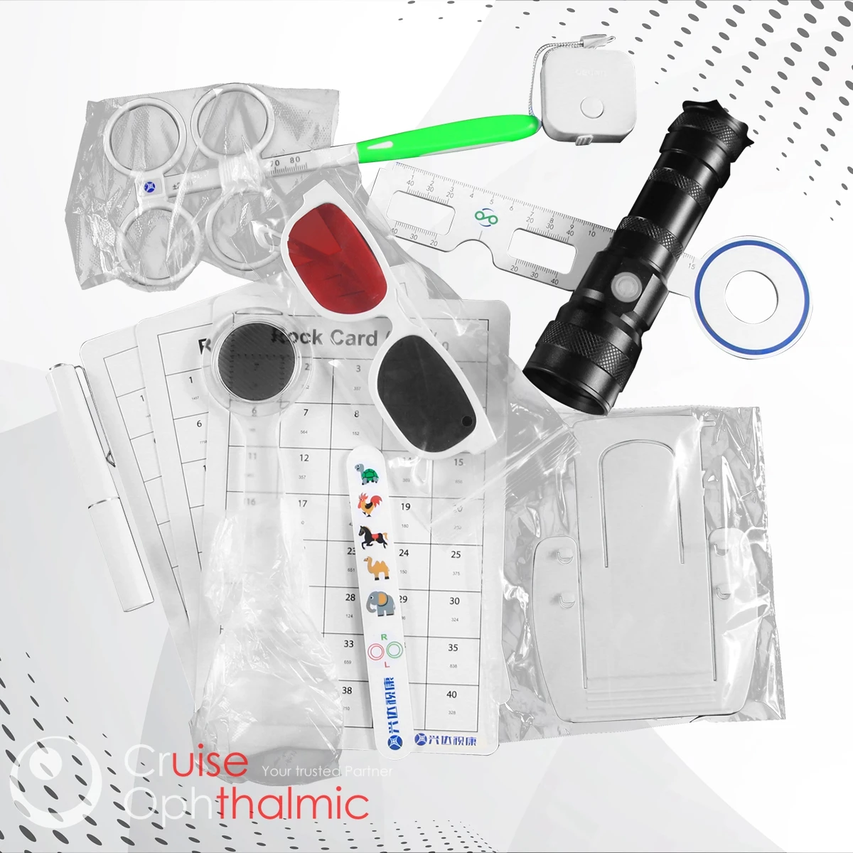 VSI-2 Vision zestaw diagnostyczny Optometric Tool VSI zestaw 11 w 1 w tym warte 4 lampy punktowe