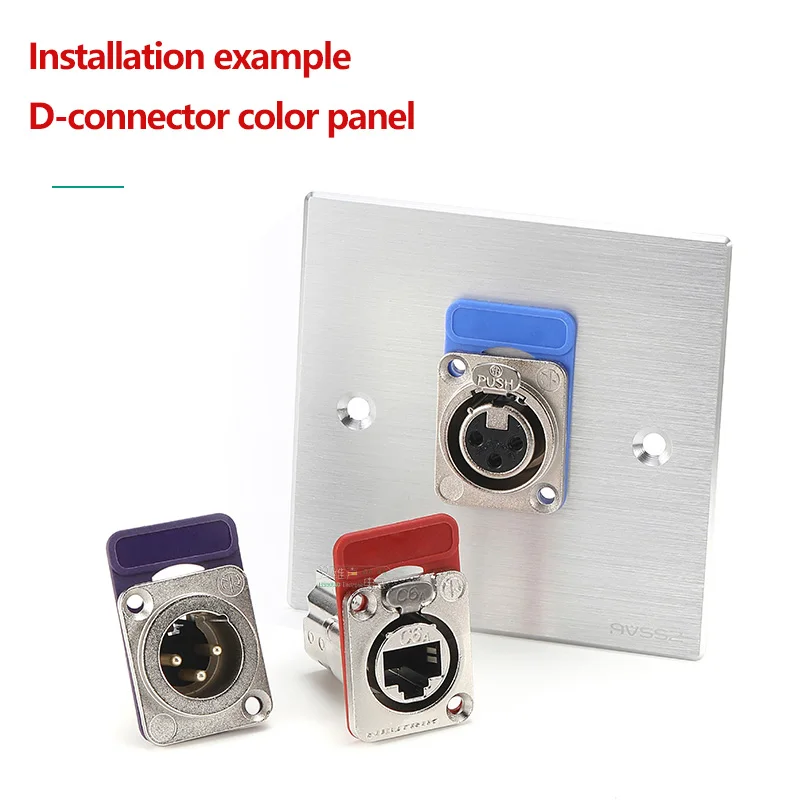 

D-type Socke Connector Color Plastic Panel For XLR D Series Male And Female Socket DSS Card Label Gasket