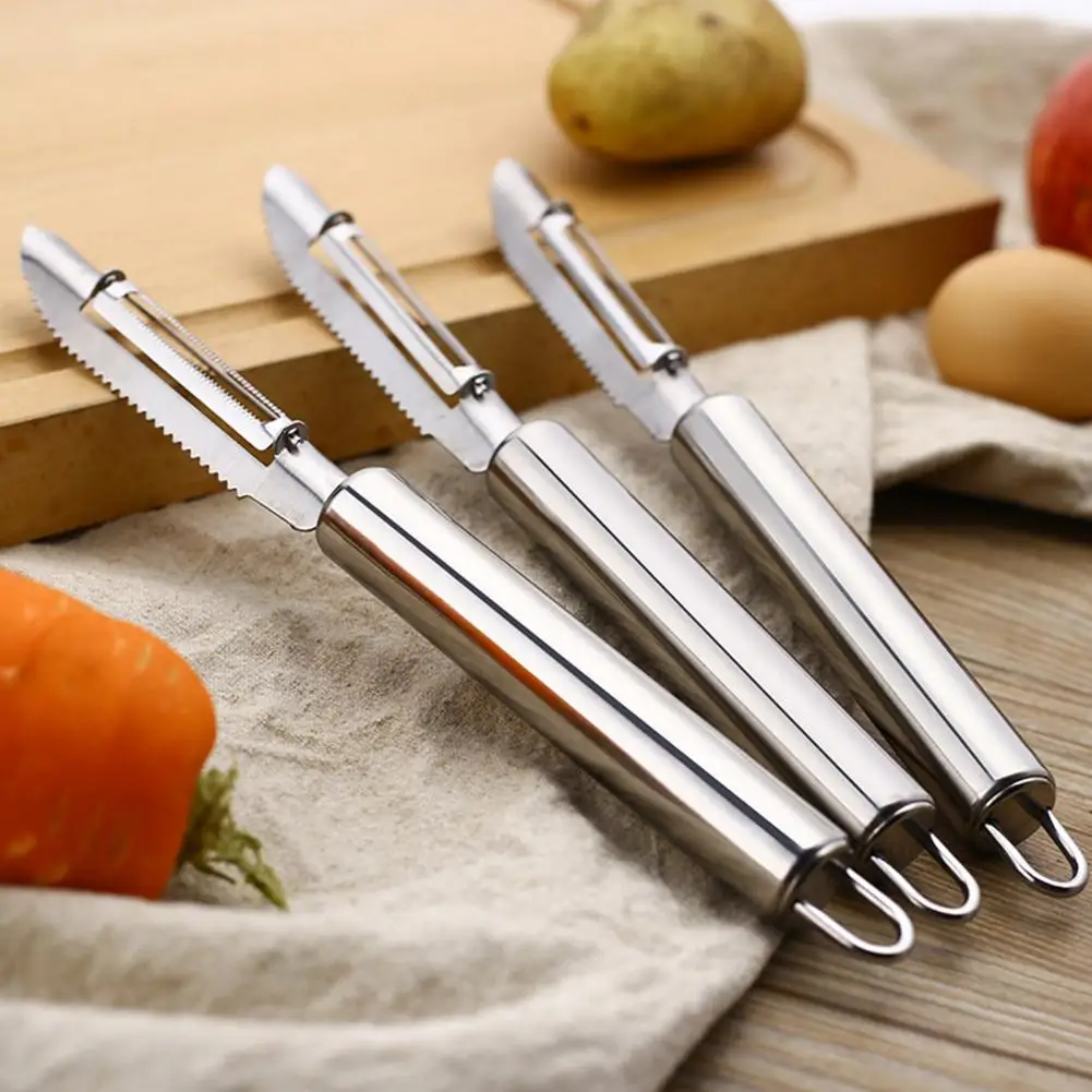 Stainless Steel Rotary Peeler Vegetable Fruit Peeler Dual Blades Peeling Tool for Potato Carrot Fish Scaling Kitchen Accessories