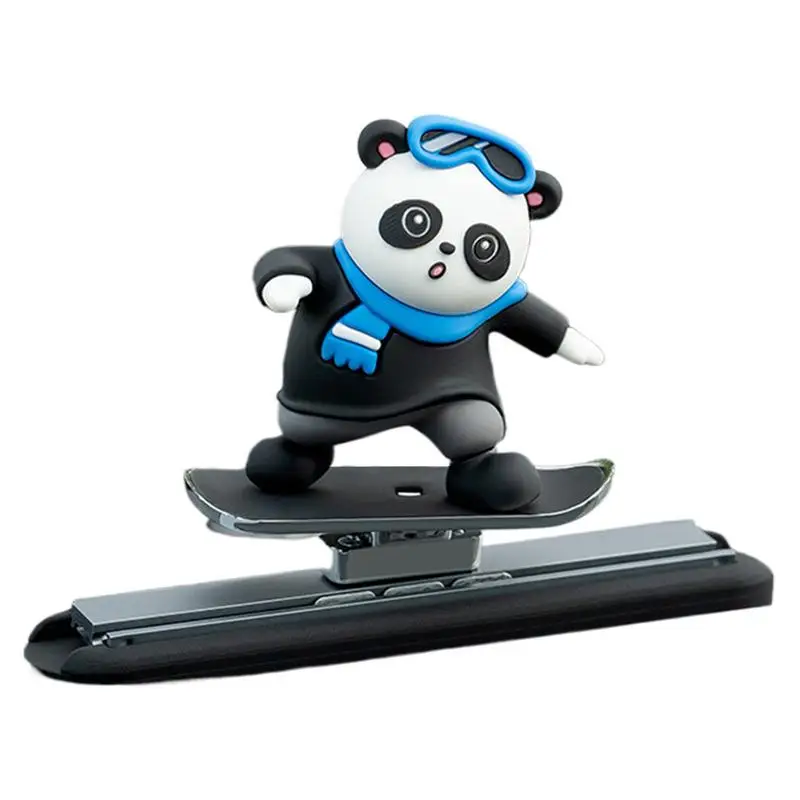 Skateboard Bear Car Ornaments Cute Skateboard Bear Decoration For Car Funny Skater Bear Car Dashboard Decorations For Vehicles