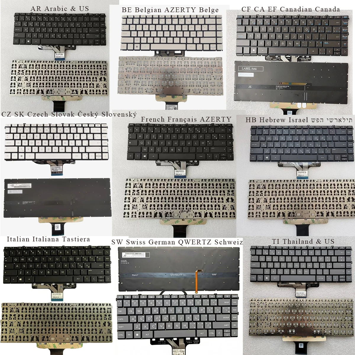 New AR BE CA CZ FR HB IT SW TI Keyboard for HP Pavilion 13-BB 14-DW 14-DV 14-DY 14-EC 14-EE 14-EK 14-EM 14-EP 15-EW EY BACKLIT