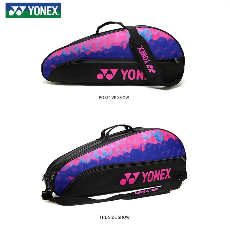 Yonex-Genuine Badminton Bag for Men and Women, 3 Rackets, Sports Handbag, Multiple Storage Space, Sports Accessories