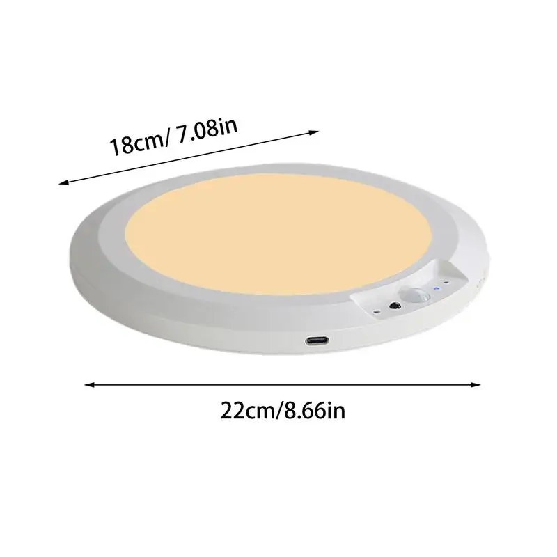 Imagem -06 - Round Led Motion Sensor Teto Luz Alimentado por Pilhas sem Fio Controle Remoto Movimento Ativado