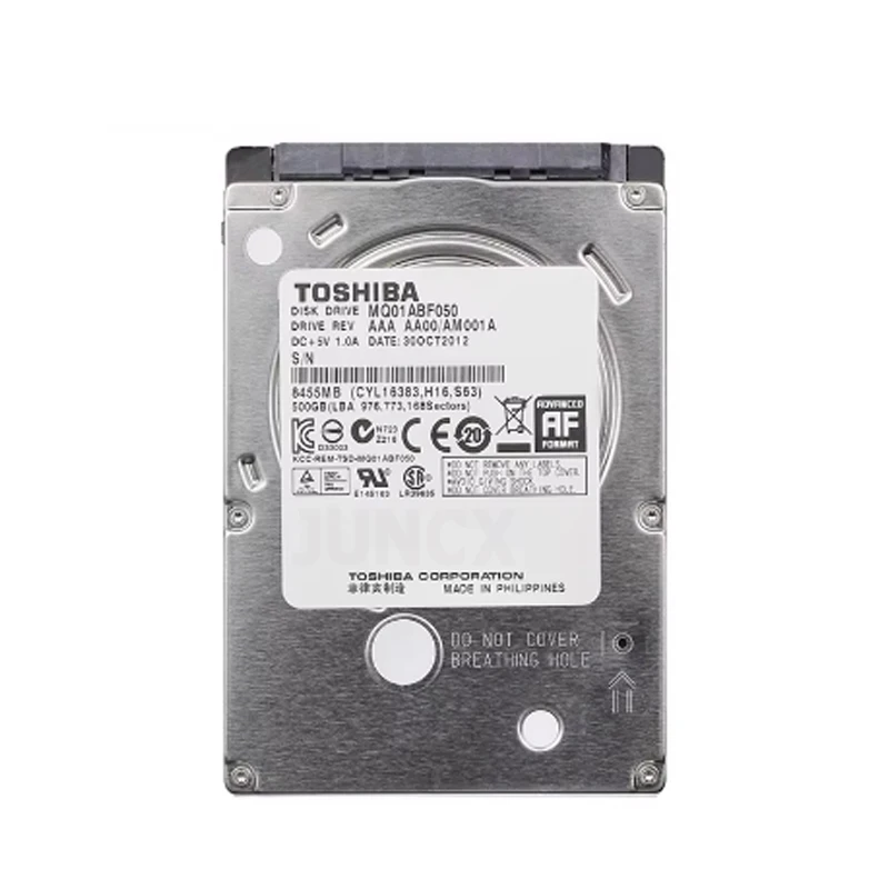 東芝-ノートブックハードディスク,500GB, 500GB,2.5インチ,7200 rpm,16mキャッシュ,7mm, 6 gbps,sata3,mq01acf050