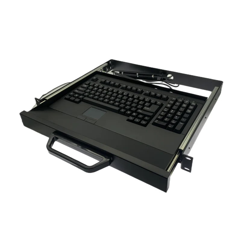 Factory wholesale price 1U 19inch office desk control industrial personal computer keyboard locker customized keyboard