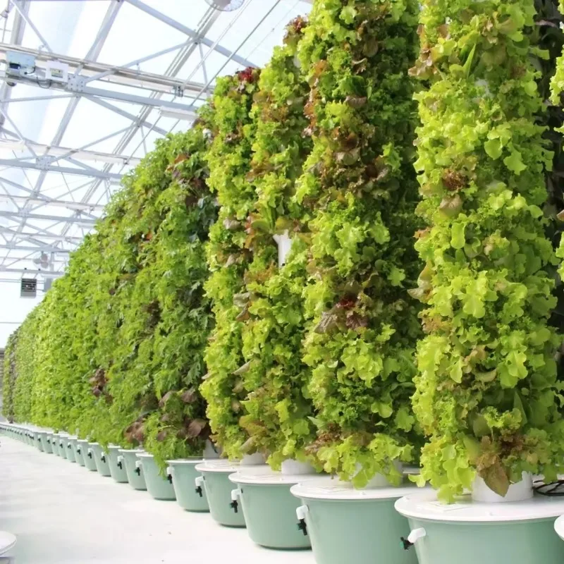 برج الزراعة المائية للحديقة العمودية مكون من 9 طبقات مع ضوء LED للنمو ومضخة لنمو النباتات بكفاءة