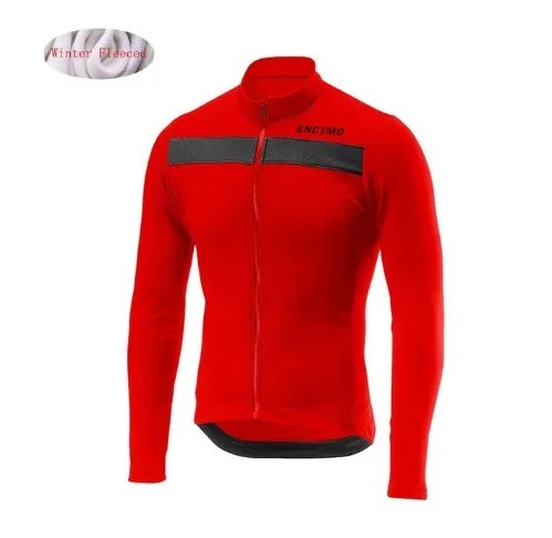 2022 NEW Winter Thermal Fleece Cycling Clothes  Warn Men Jersey Suit Jacket Riding Bike MTB Clothing ENCYMO