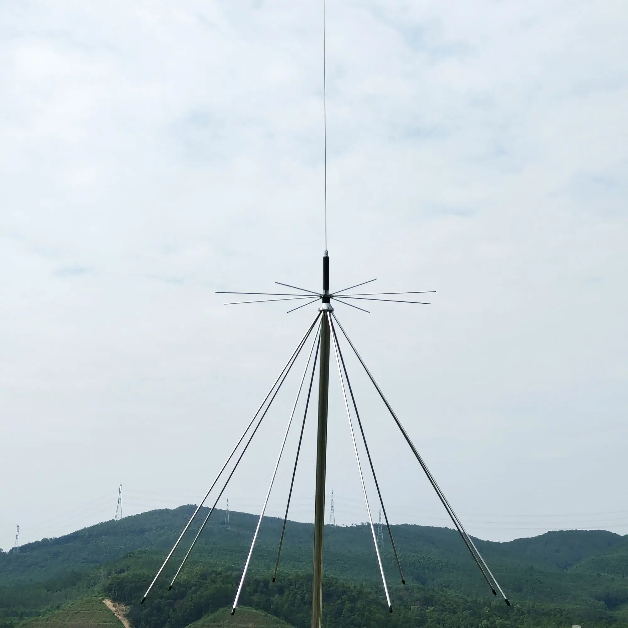 Scanner 25MHz-1300MHz VHF UHF Super Discone Base Antenna Wideband 50mhz 144mhz 430mhz 900mhz 1200 MHz UV antenna