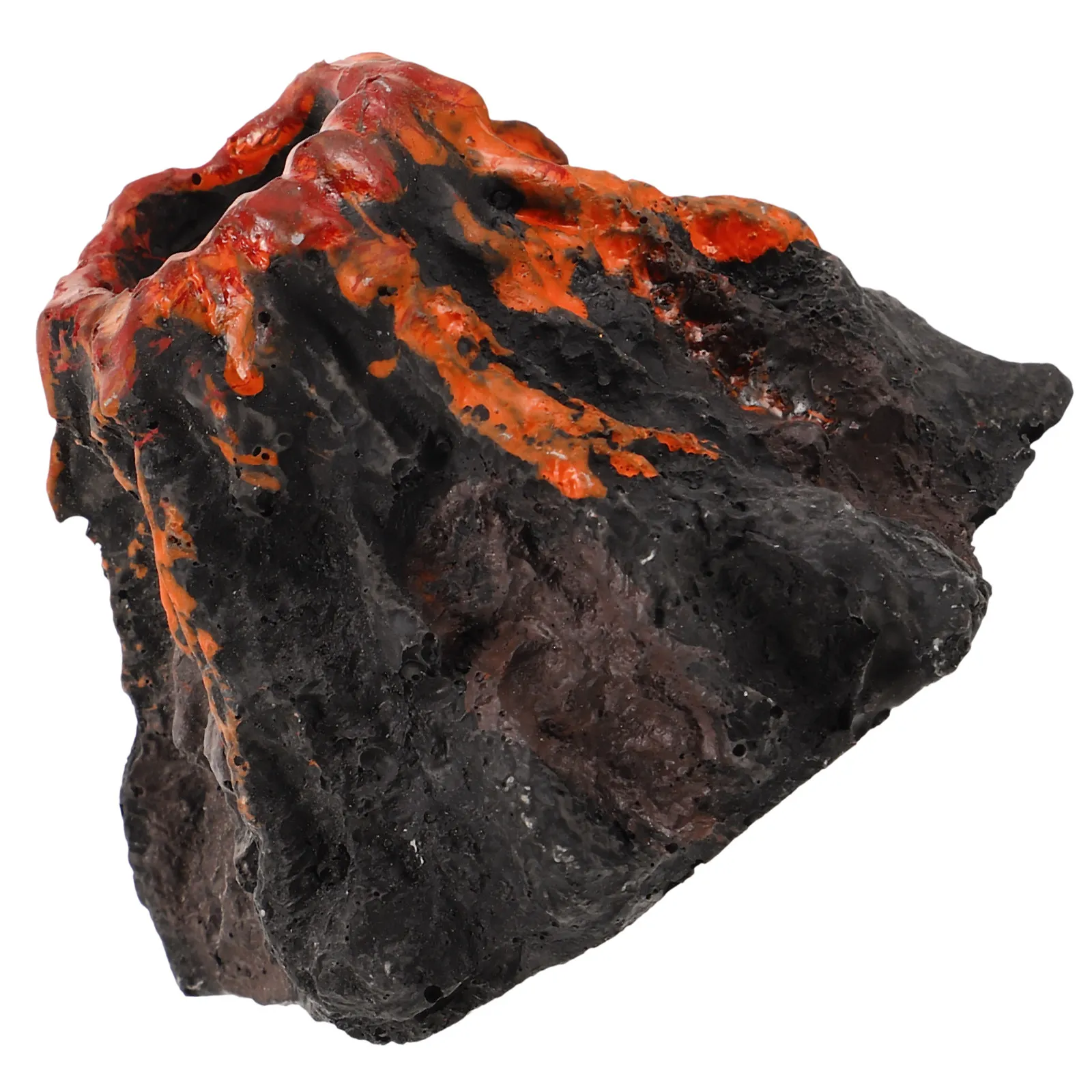 Resin Volcano Aquarium Decor for Fish Tank Landscaping Enhances Aesthetics Lifelike Volcanic Landscape Safe Eco-