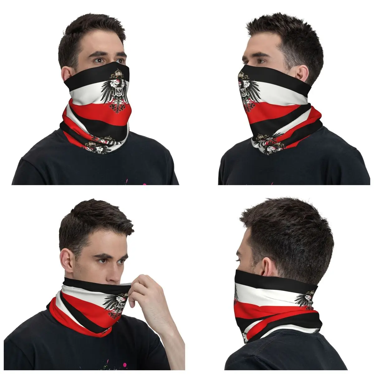 Flag Of German Empire Bandana Neck Gaiter UV Protection Face Scarf Cover Germany Deutschland Proud Headband Tube Balaclava