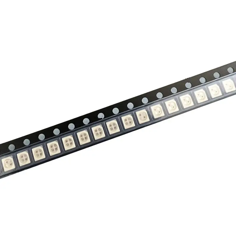 50 piezas, PLCC-4 de luz led,  3528 ámbar + amarillo, 617nm + 587nm, 50mA, 2V, 0,1 w, bicolor, smd, capas T67F y T67F