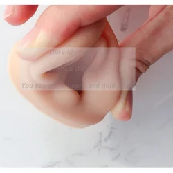 1Pair Soft Silica Gel Mannequin for Real Person, Skin Color, Taking Headset, Medical Teaching, Display Props, C930, 6x4cm