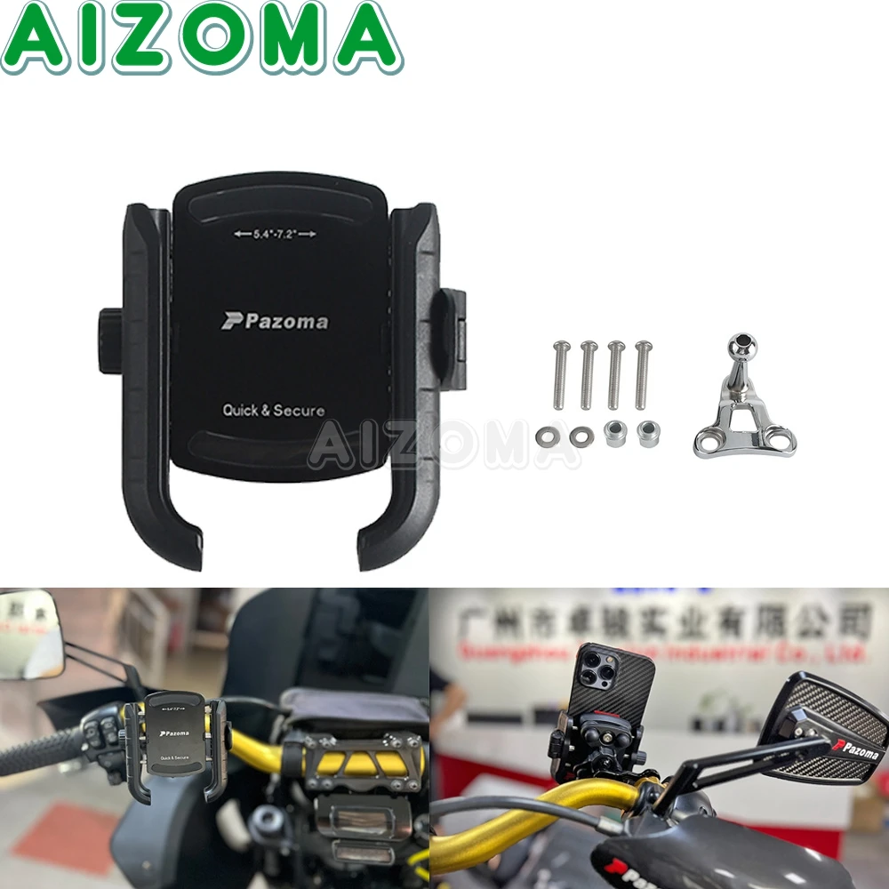 

For Harley Sportster XL 883L 883R 1200R 1200X 1200CX XR 1200 1200X Motorbike Phone Mount Bracket Cellphone Handlebar Clamp Stand