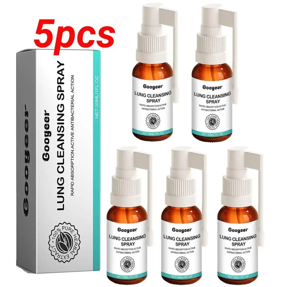 

5pcs Lung Cleansing Spray Cough Stopper Spray Sore Throat Asthma Relief Cure Nose Congestion Nasal Body Care Spray Wholesale