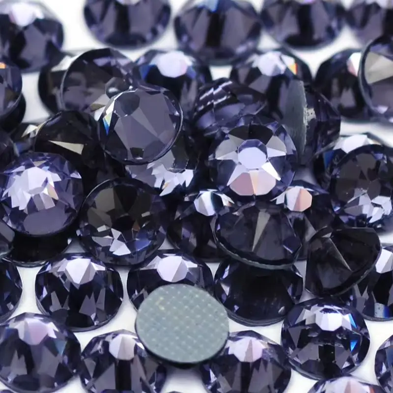 Tanzanite Xirius 8big 8small Hot fix Crystal Rhinestones Strass DMC Iron On Rhinestone/Sewing & Fabric Garment Dress stones