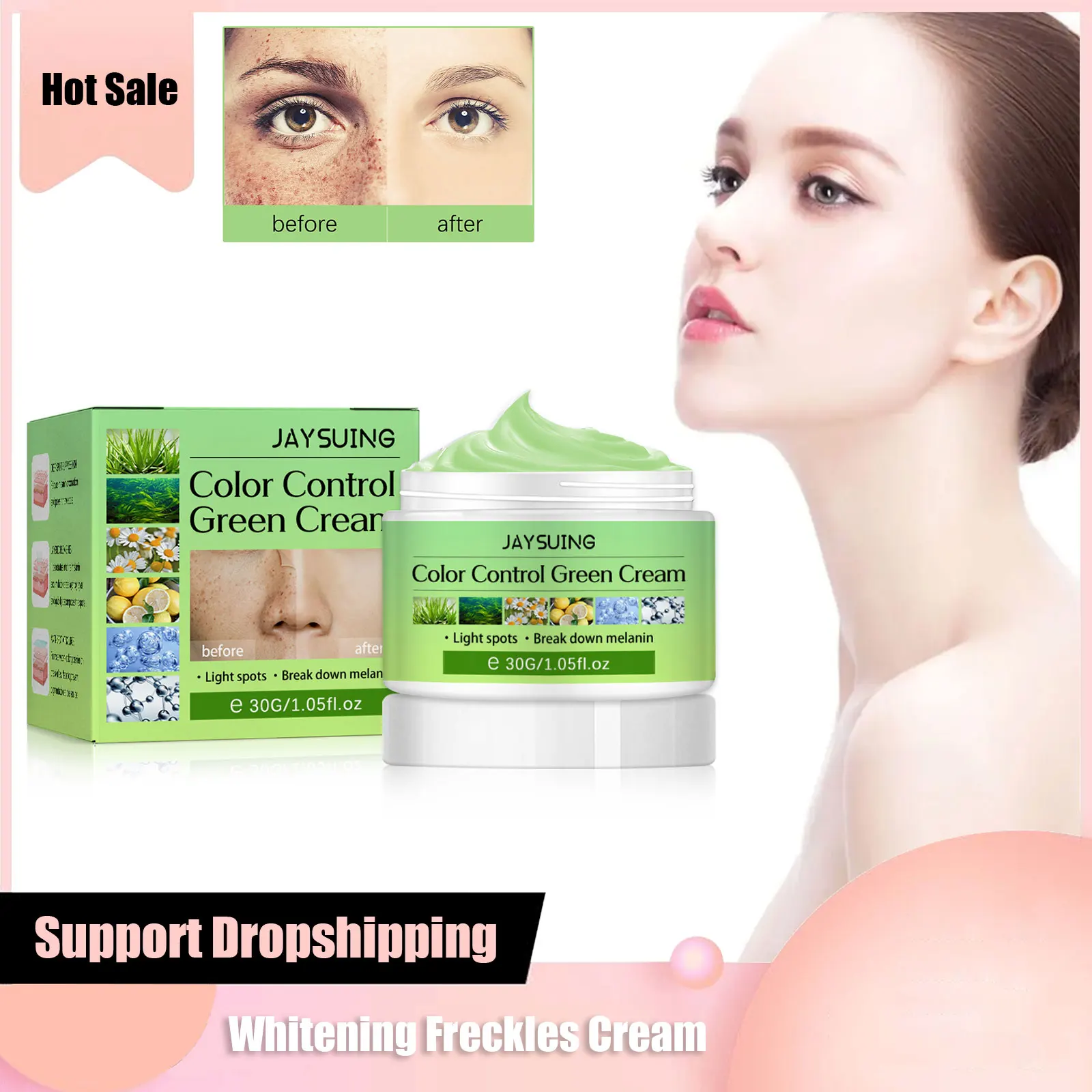 Freckle Removing Cream Whitening Repair Acne Marks Removal Dark Spot Corrector Fade Pigmentation Reduce Melasma Brighten Cream