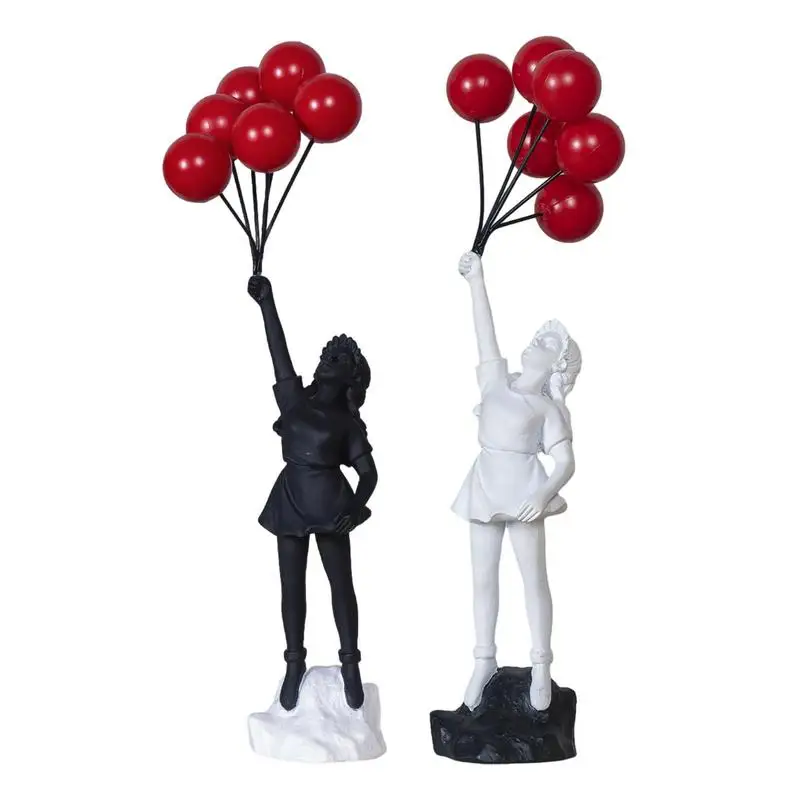 

Balloon Girl Statue Home Decoration Sculpture Crafts Balloon Girl Statue Balloons Girl Art Sculpture Smooth And Realistic For