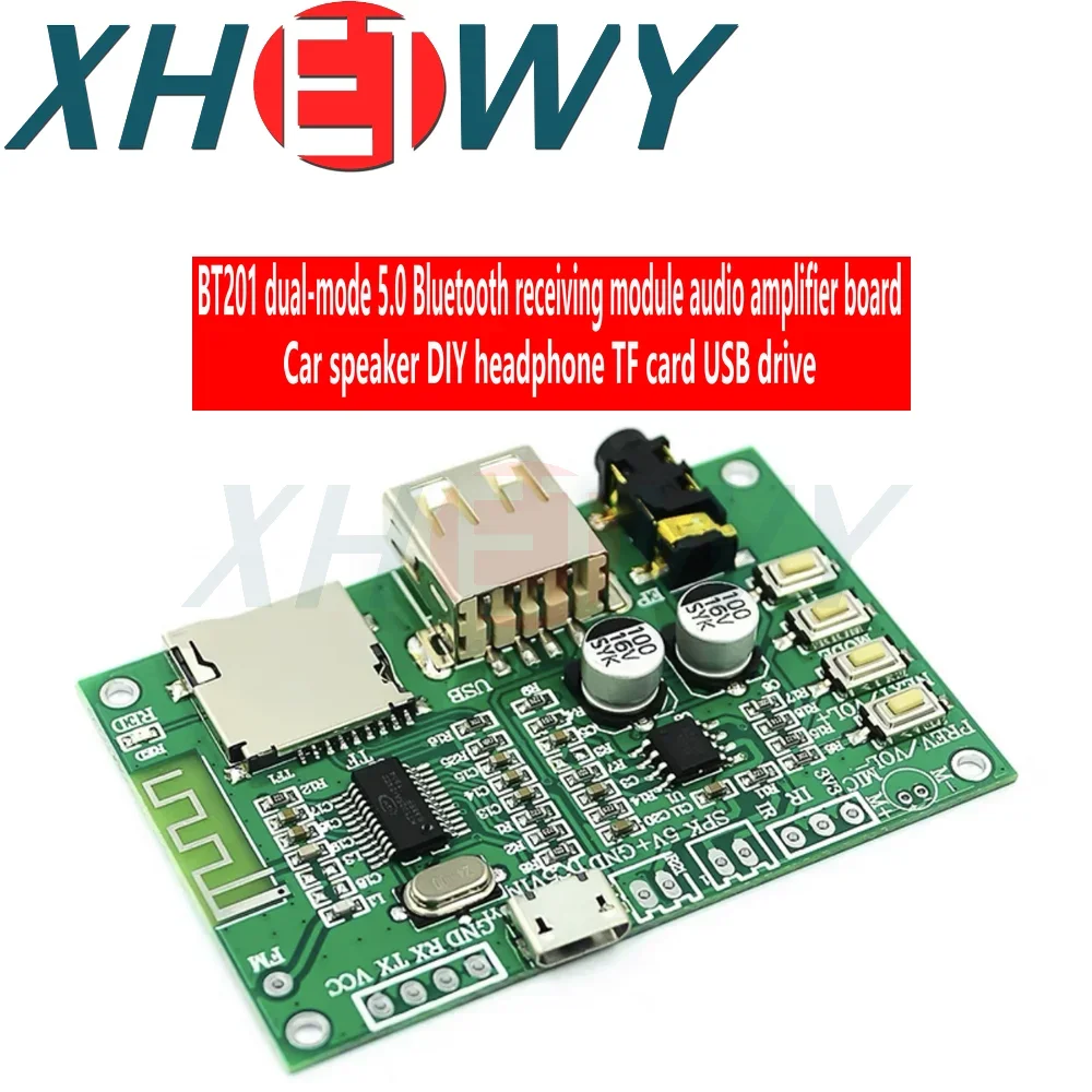 BT201 Dual Mode 5.0 Bluetooth Lossless Audio Power Amplifier Board Module Tf Card U Disk Ble Spp Serial Port Transparent Trans