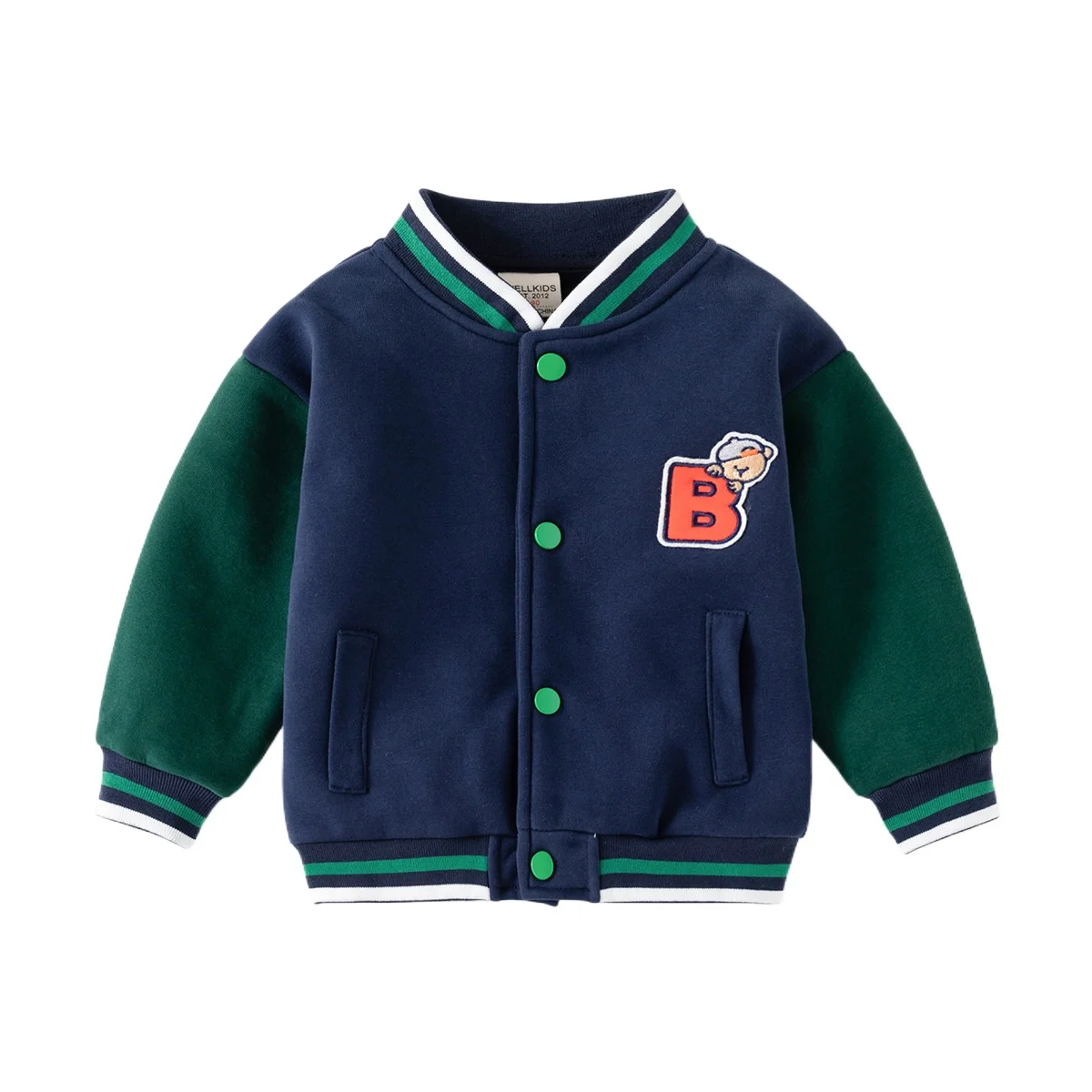 

Fleece Thermal Toddler Boys Baseball Jacket Kids Coat Winter Children's Cloths