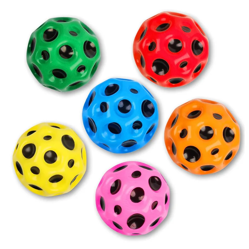 10/5PCS Moon Space Balls Super High Bouncing Children Sensory Toys Hand Eye Coordination Outdoor Fun Carnival Party Games