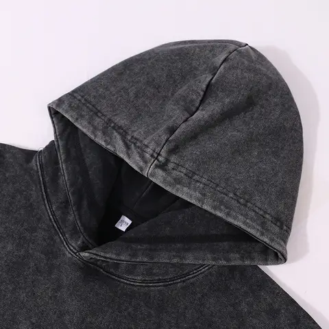 Customized Your Brand Logo DIY Printed 400GSM Washed Vintage Mens Sweatshirt High-quality Solid Color Cotton Loose Women Hoodies