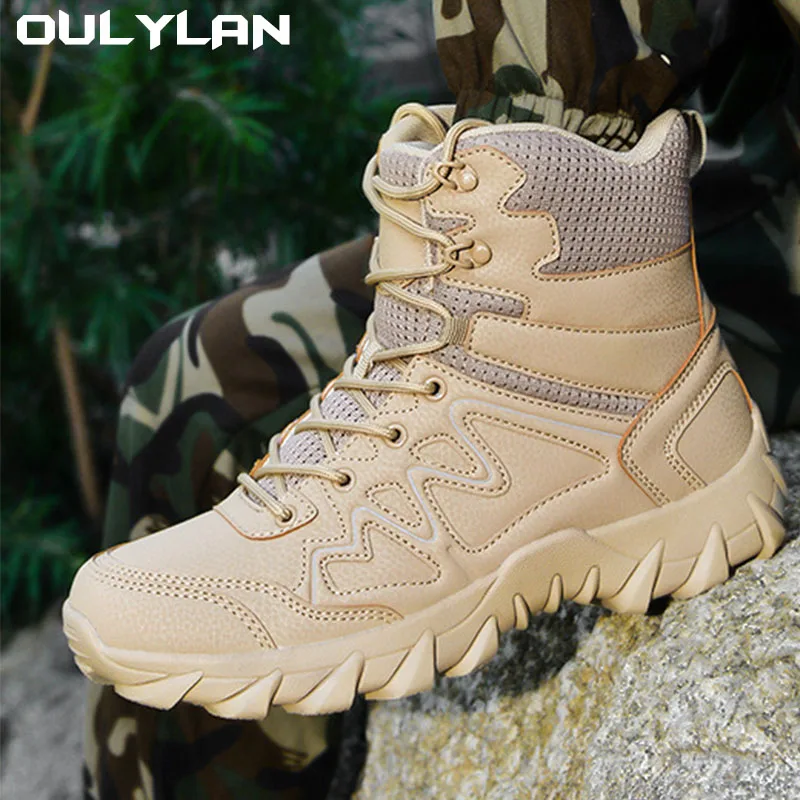 

New Tactical Boots Men Military Sports Training Boots Outdoor Climbing Camping Hiking Shoes Men's Combat Shoes 39-46 size