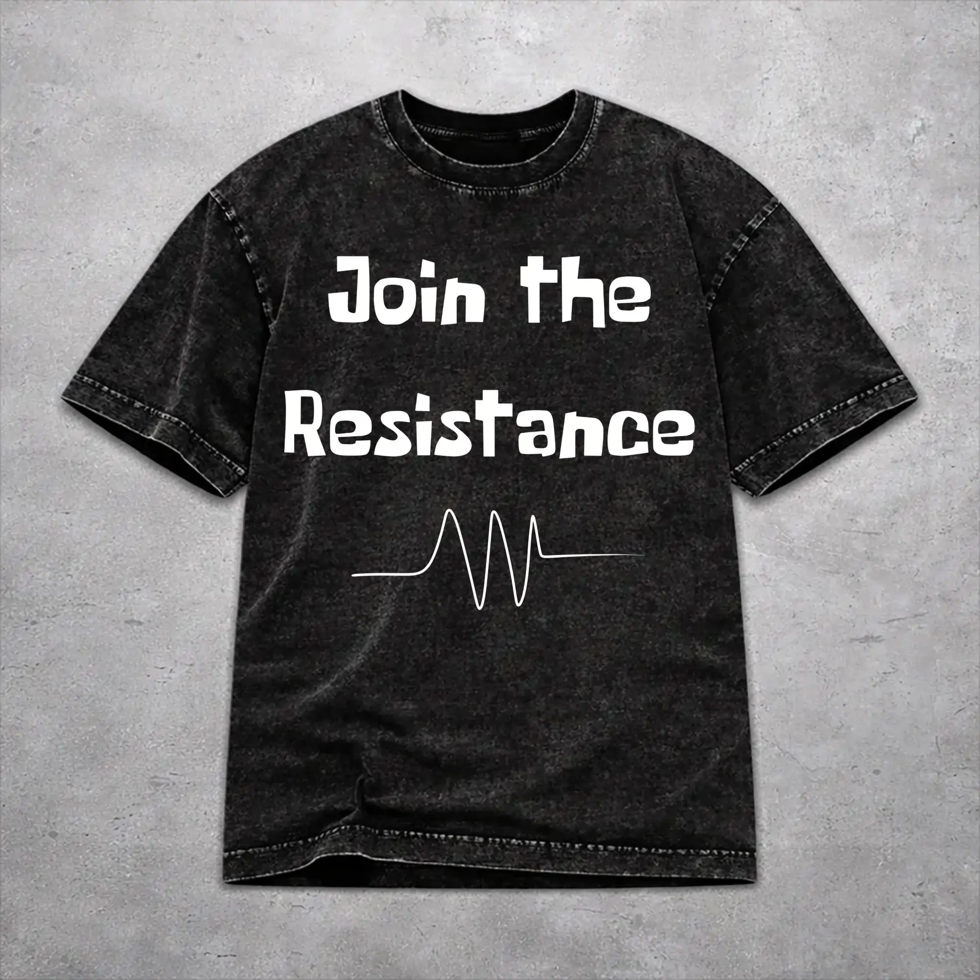 Harajuku Washed Shirt Join the Resistance Engineer  Merch Retro T-Shirts Oversize  Streetwear 100% Cotton Summer Tops Tees