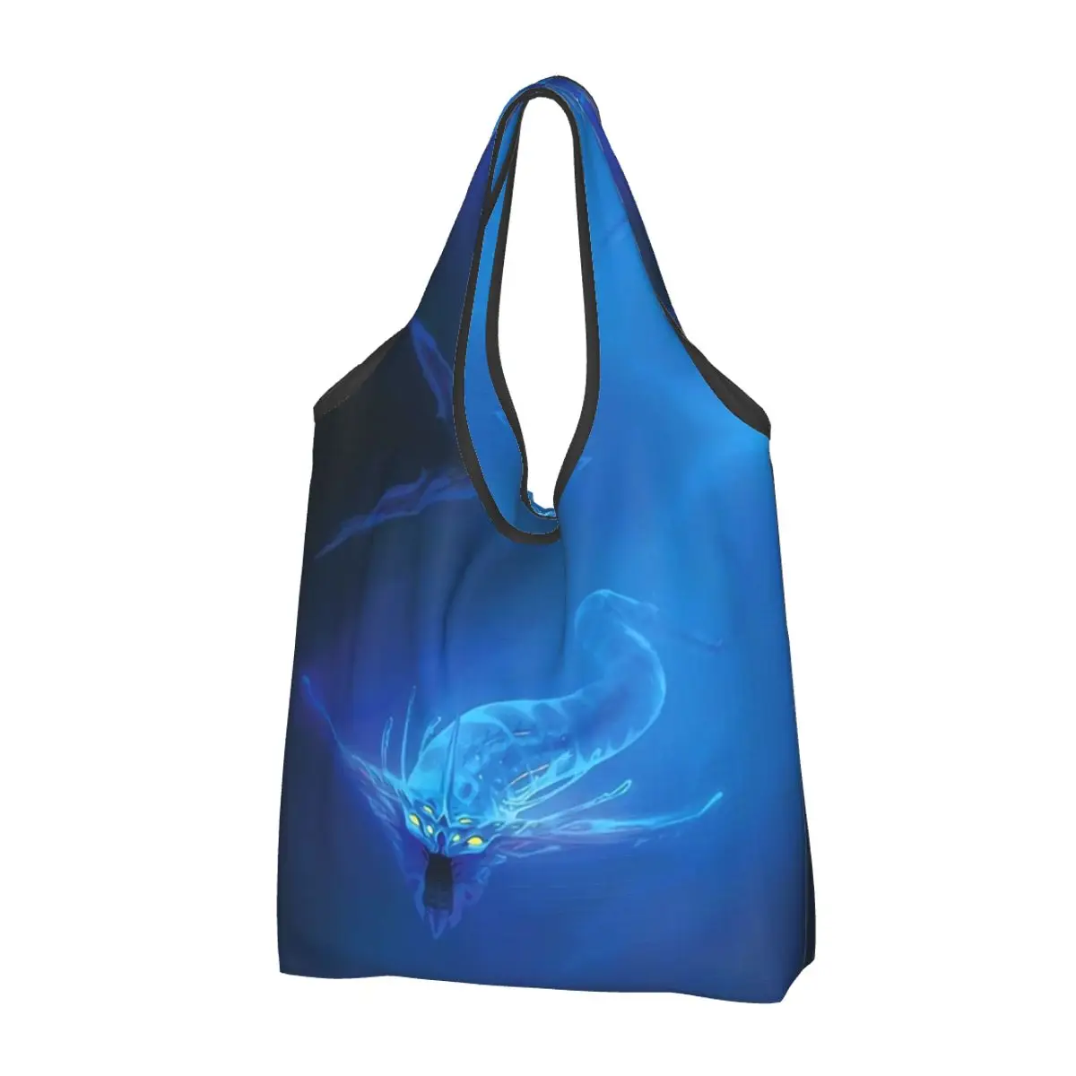 Subnautica - Ghost Leviathan Portable Tote Shopping Bags Reusable Shopper Bag Groceries Handbag Shoulder Bag