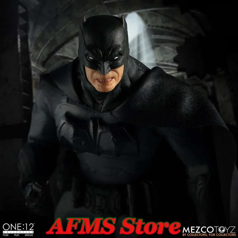 Original Mezco 1/12 Men Soldier Dark Knight Bat Grandpa Comics Superpower Hero Model 6Inch Action Figures Body Dolls Gifts