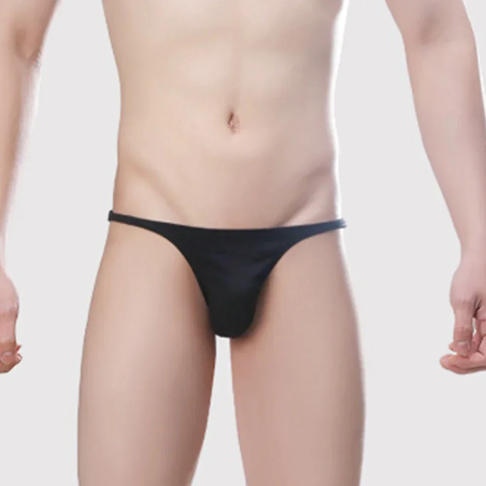 Men Bulge Pouch Briefs Breathable Soft Underpants Sexy Solid Bikini Trunks U-pouch Thong Comfortable Cotton Knickers Male Undies