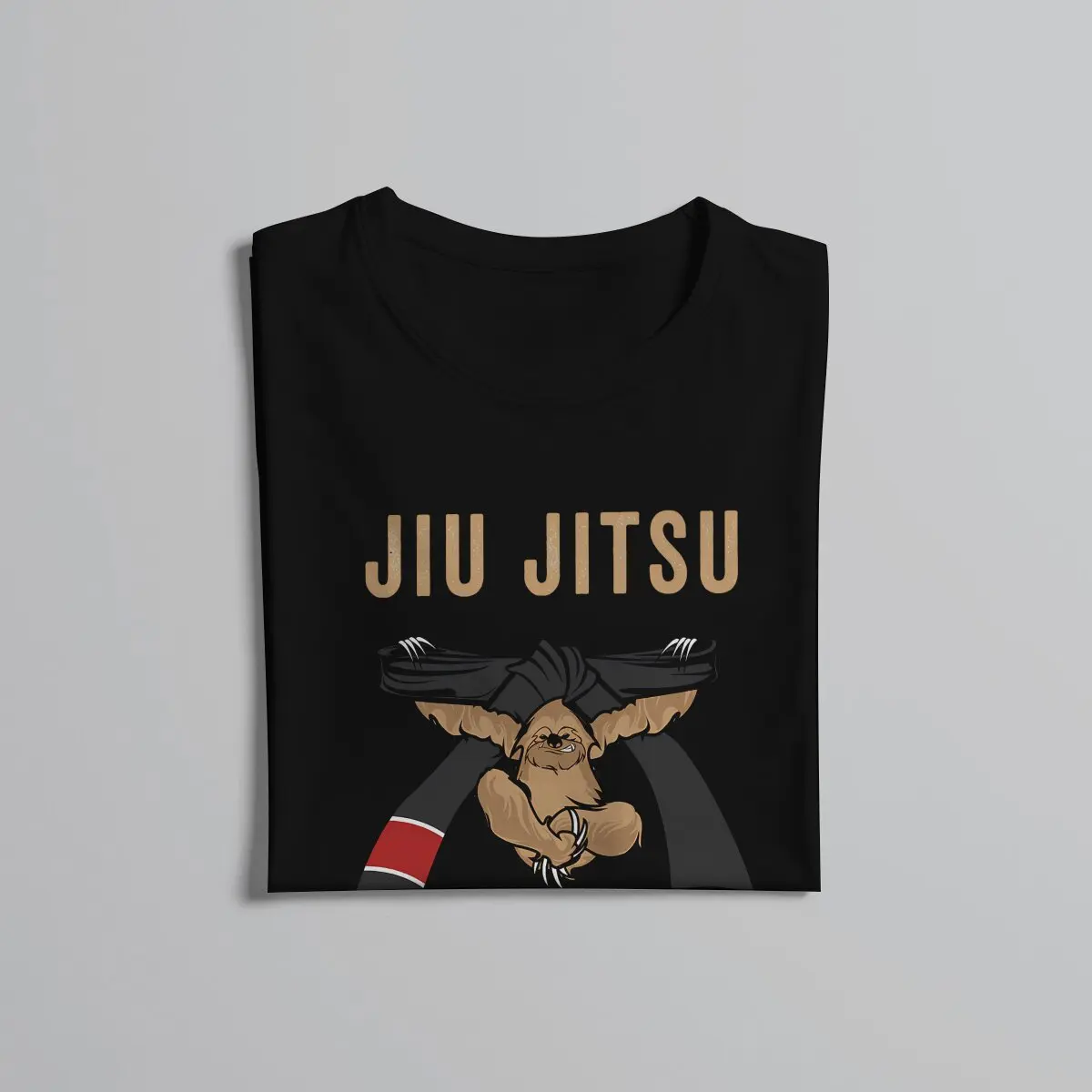 BJJ Sloth Jiu Jitsu Black Belt with Text Brown Light Unique TShirt Martial Arts Leisure Polyester T Shirt Summer T-shirt