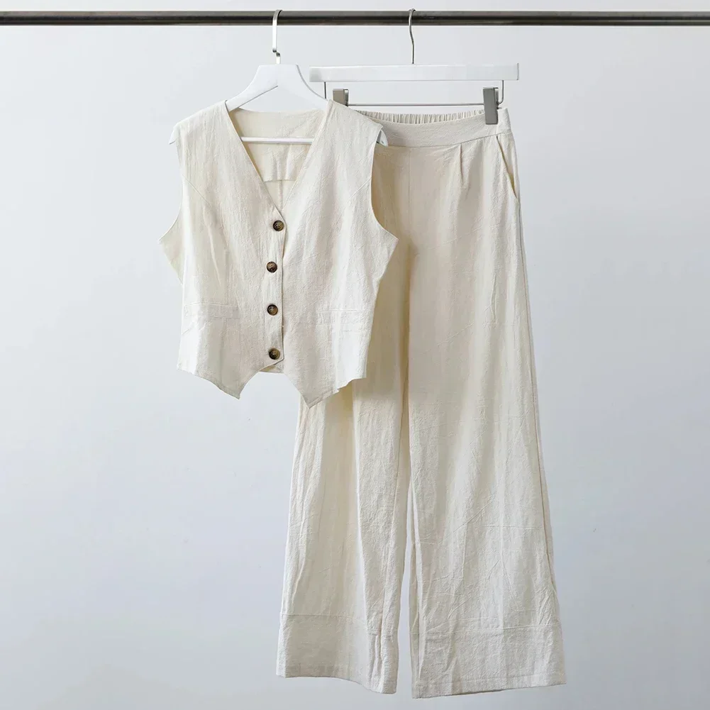 Womens New Fashion Vest Trousers Suit Casual Versatile Temperament Suit