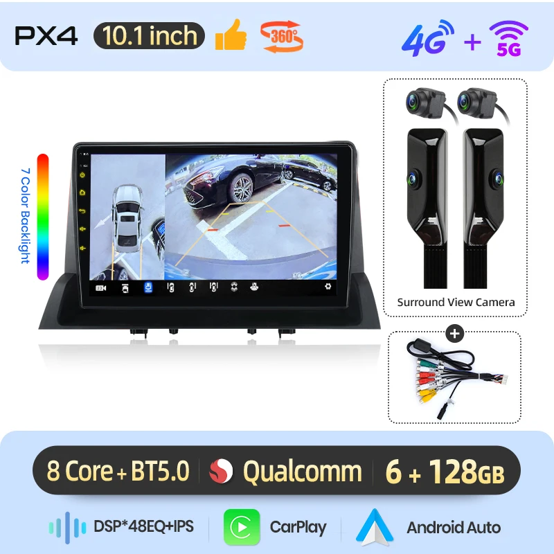 AWESAFE Draadloze CarPlay Android Auto Radio voor Mazda 6 2002-2008 GPS Navigatie Plug and Play met SWC RDS DSP Auto Multimedia 2din
