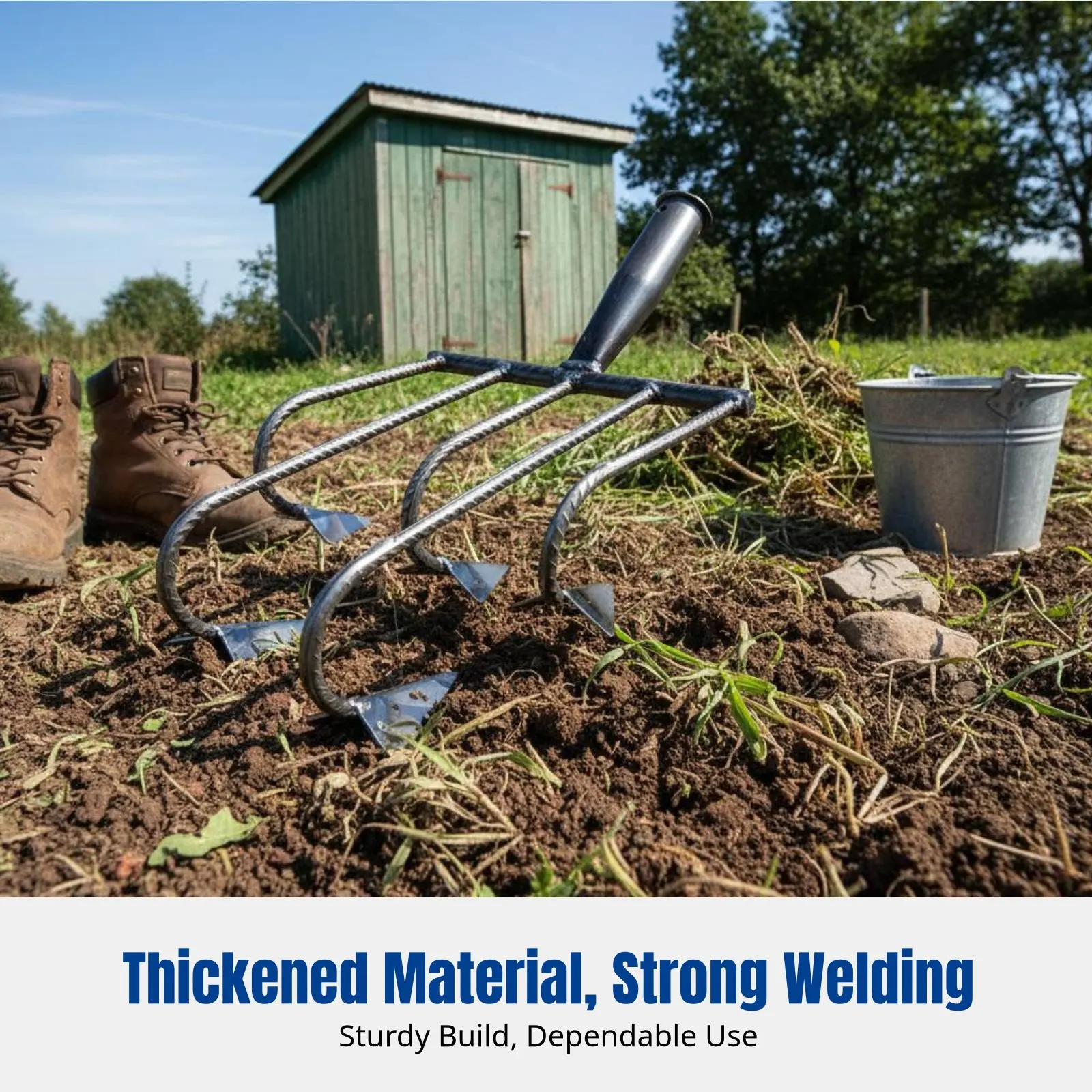 Multifunctional Hoe, Five-Tooth Rake, Weeding, Soil Loosening, Vegetable Planting Tool