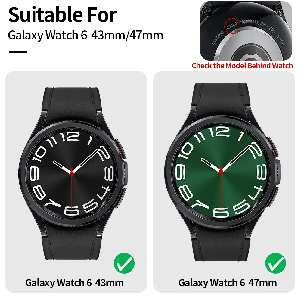 Uhrenabdeckung für Samsung Galaxy Watch 4 Classic 42 mm 46 mm, weicher TPU-Hohlrahmen-Stoßfänger für Galaxy Watch 6 Classic 43 mm 47 mm Gehäuse