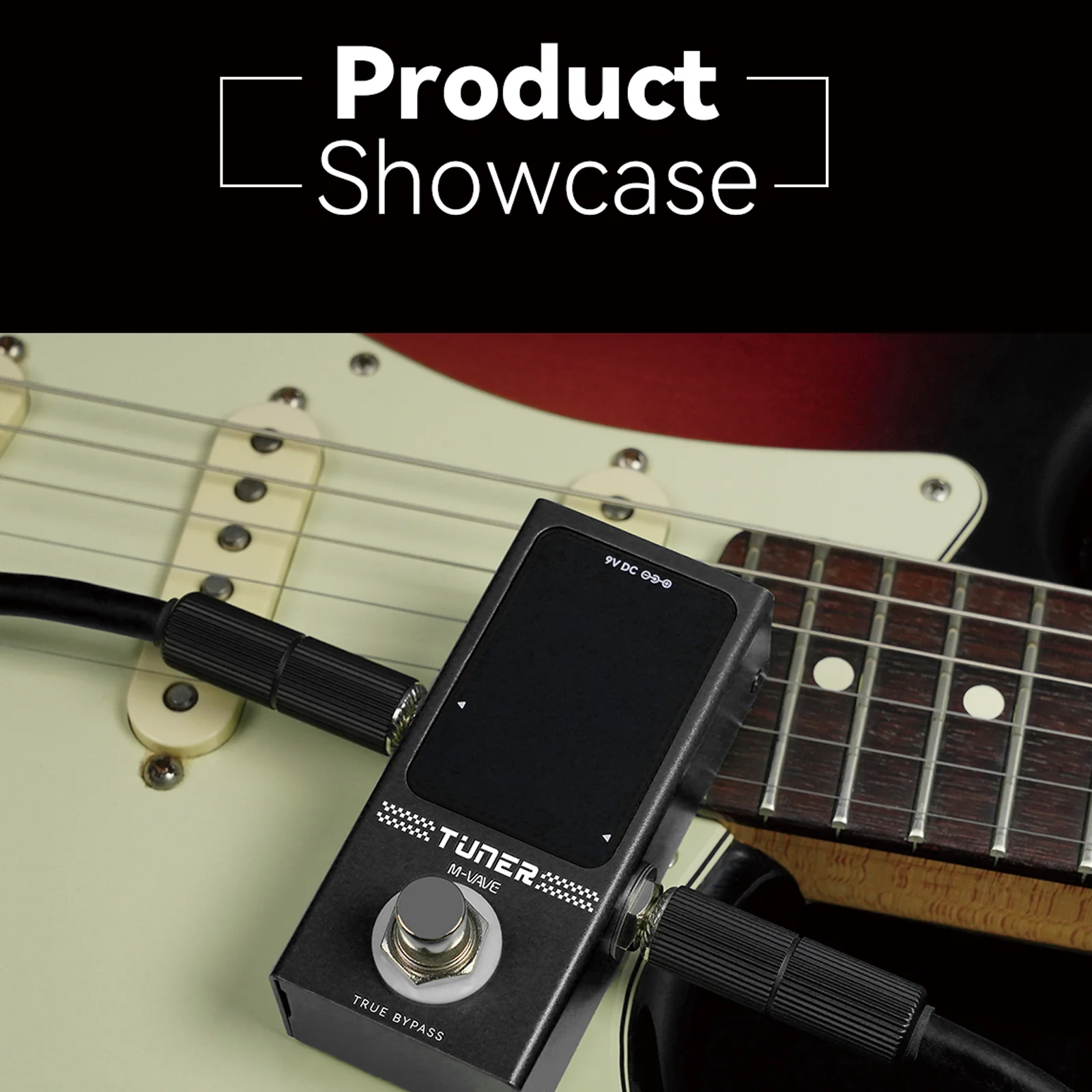 M-VAVE Tuner， Metal Shell ，9V Power Supply ，Accurate  Cent Universal Electronic Instrument Tuning Stomp Box