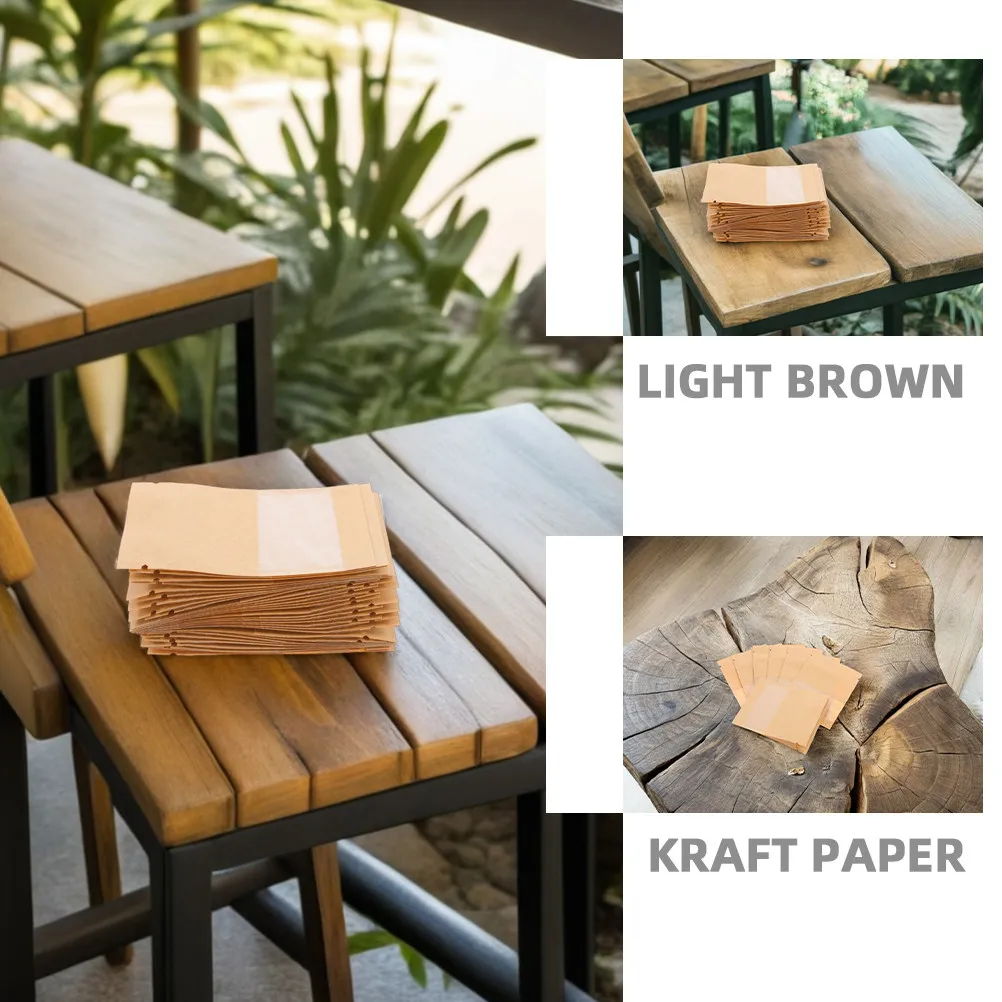 100Pcs Transparent Window Seed Envelopes Kraft Paper Small Sealable Pockets for Seeds Storage Organizer Gardening Supplies