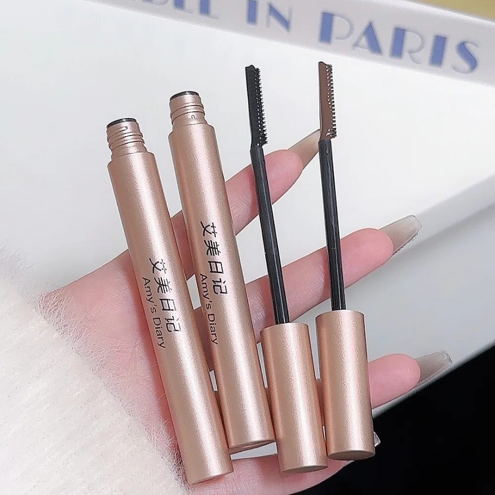 Rímel preto à prova d'água, espessamento duradouro, extensão de cílios pretos, alongamento natural, fibra líquida