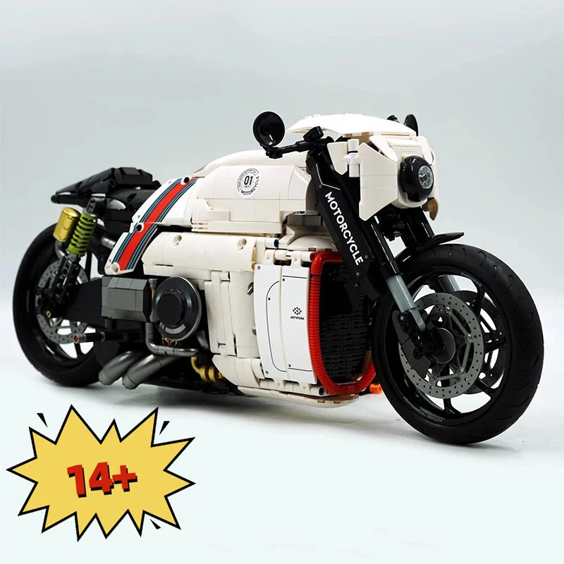 

Unique Lotus C-01 60520 Motorcycle Model 2In1 Robot Building Blocks Technical 1:5 Motorbike Assembly Kids DIY Toy Chrismas Gifts