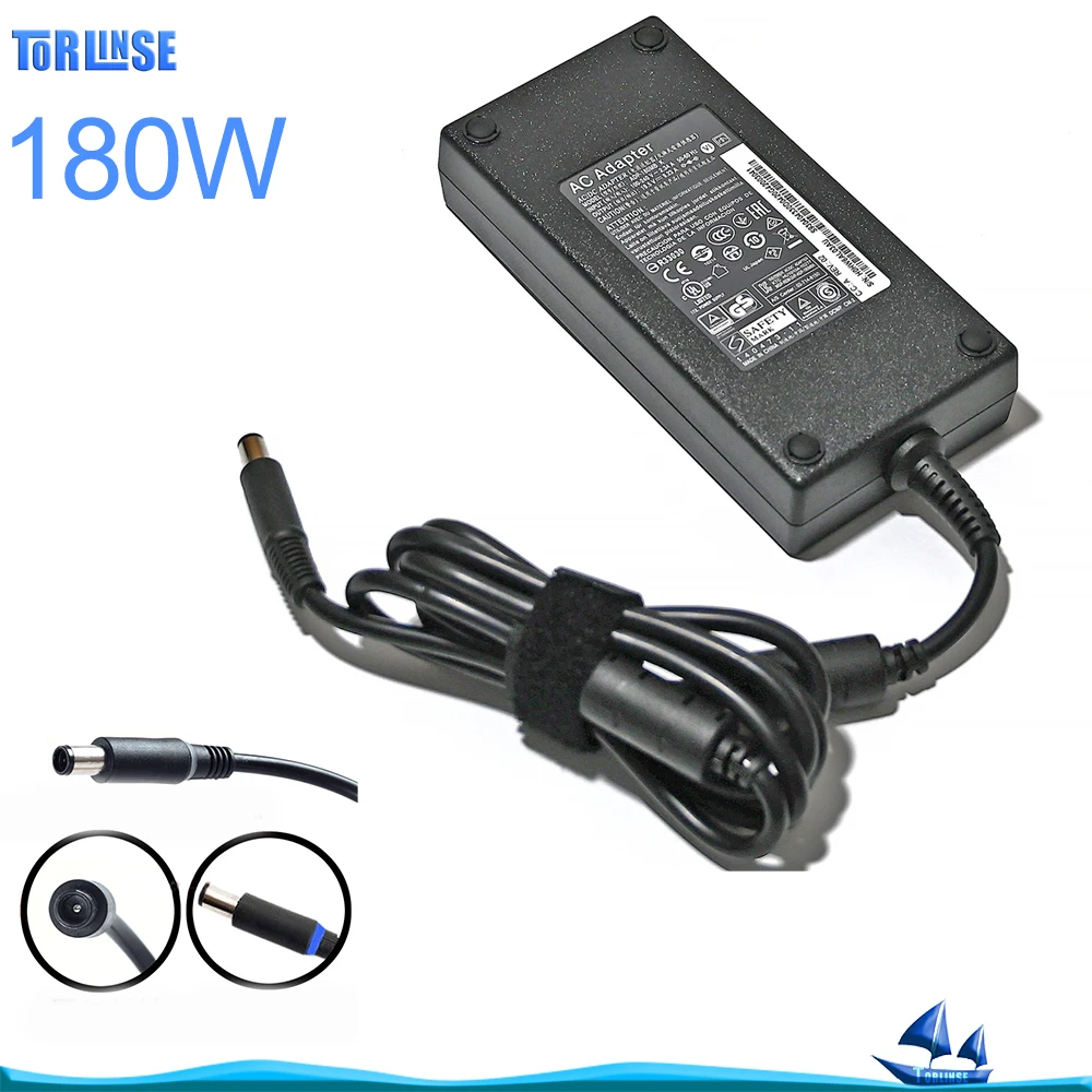 180W 19.5V 9.23A 7.4*5.0mm Laptop Adapter for Dell Precision M4600 M4700 M4800 Alienware 13 R3 Charger Master G15 G16 DA180PM111