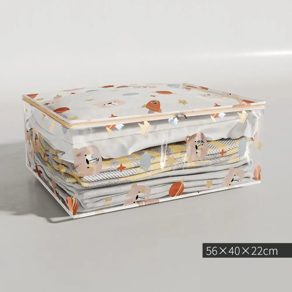 

New Three-Dimensional Storage Bag Large Capacity Waterproof Clothes Organizer Dustproof Printed Quilt Bag Household